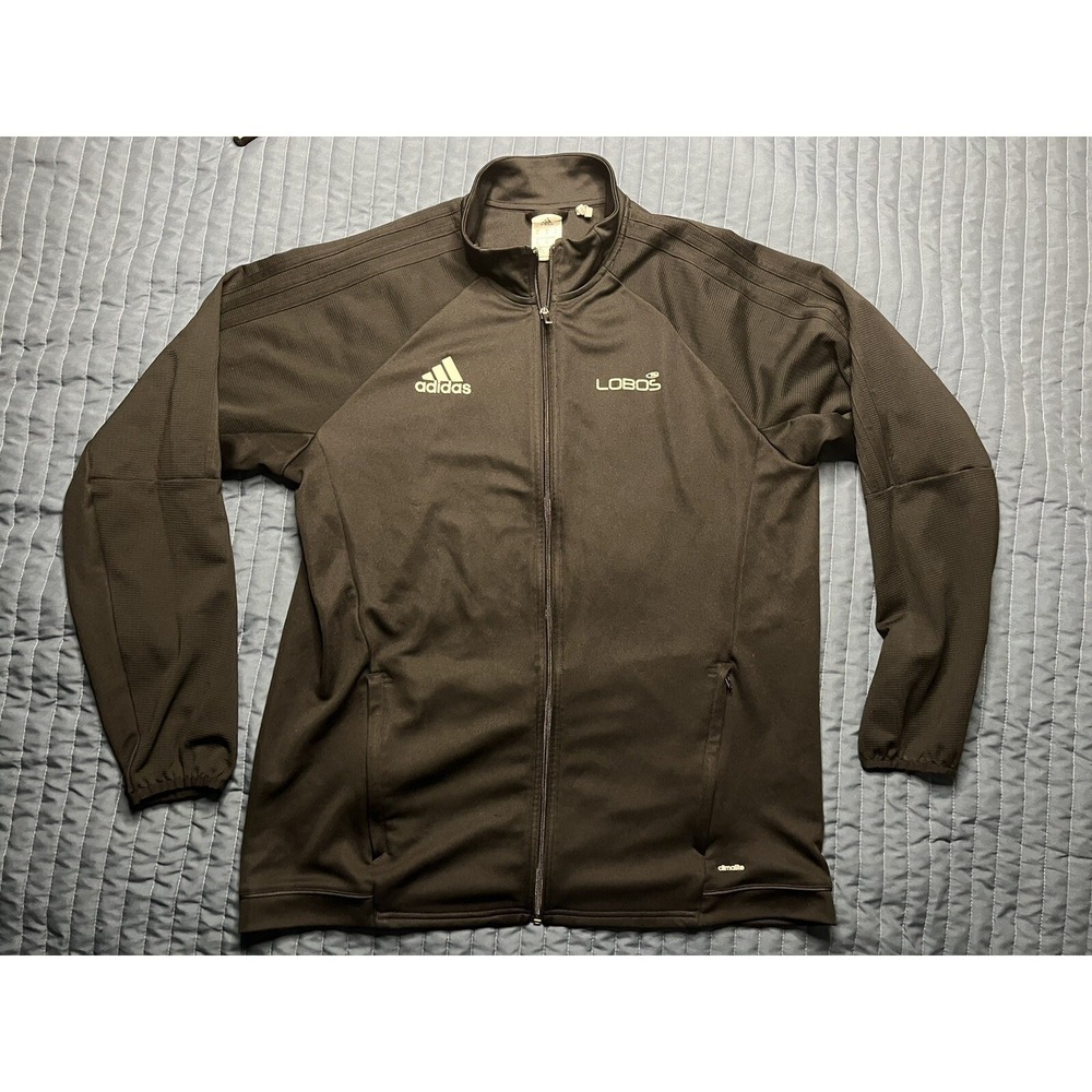 Adidas New Mexico State Lobos Jacket Adult Size XL Black Full Zip Climalite